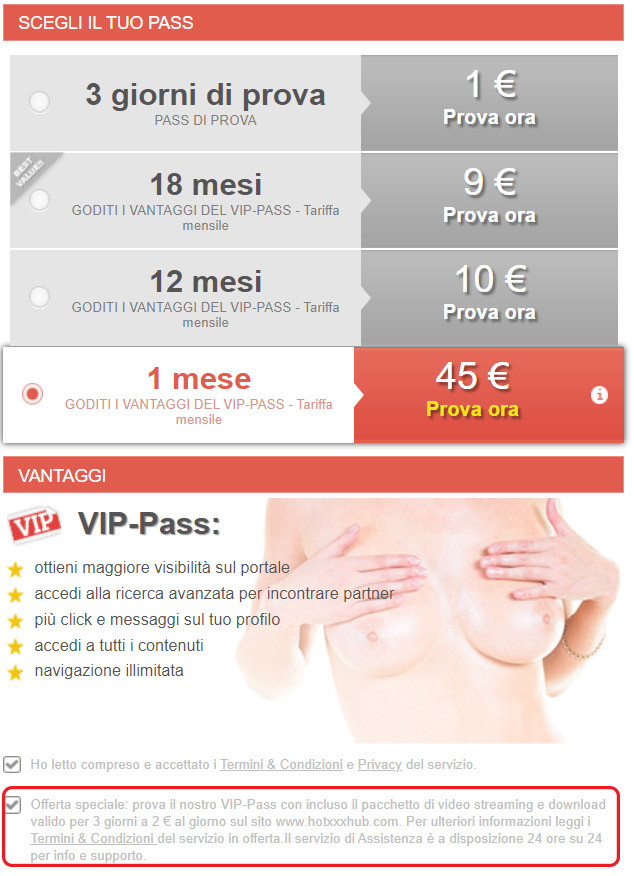 4club vip pass quanto costa premium