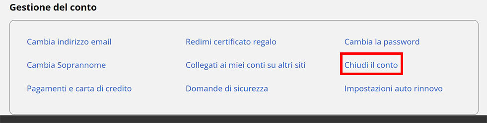 come chiudere il conto profilo su Adult Friend Finder