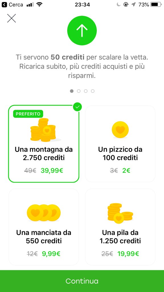 crediti badoo costo