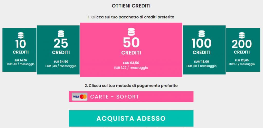 crediti flirtlocali costo