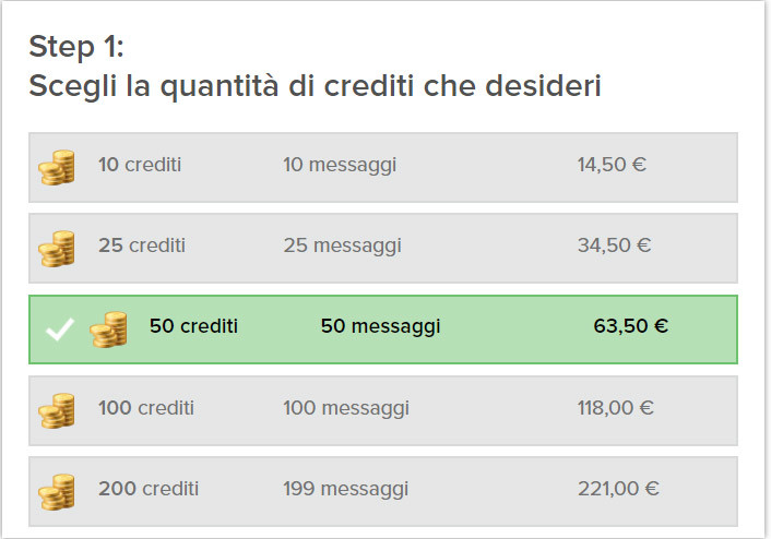 pacchetti crediti flirtidiscreto costi