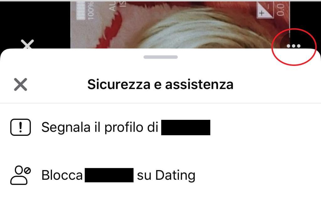 come bloccare un profilo su Facebook Dating