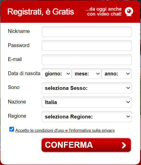 come registrarsi gratis a Nirvam.it