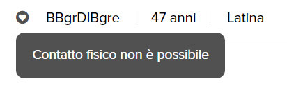 contatto fisico non possibile-profili falsi provocami recensione