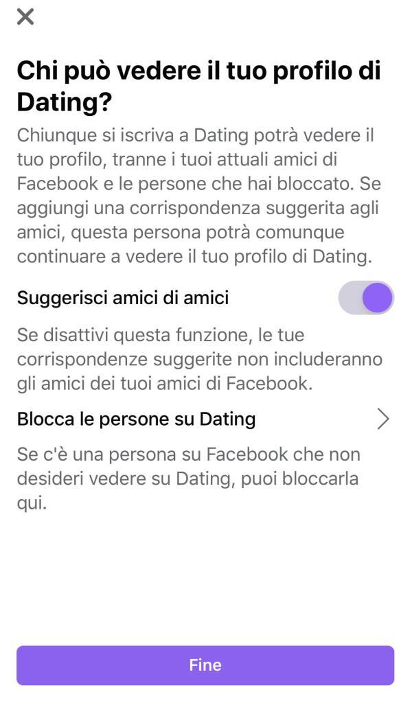 facebook dating suggerisi amici di amici