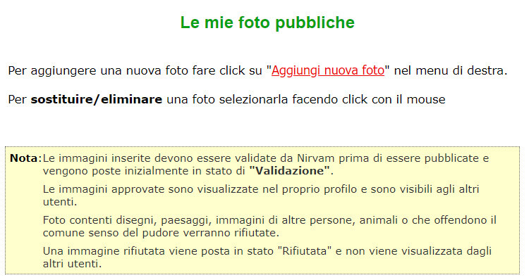 validazione foto nirvam verifica