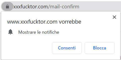 xxxfucktor notifiche push attenzione spam