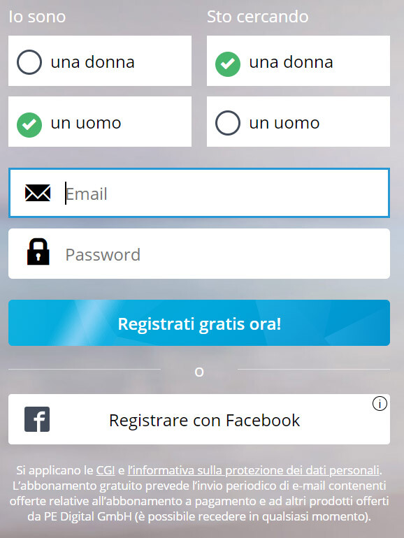 come registrarsi gratis a Parship