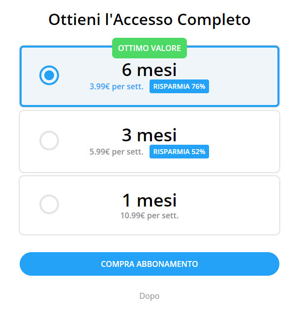 quanto costa abbonamento vip meetville