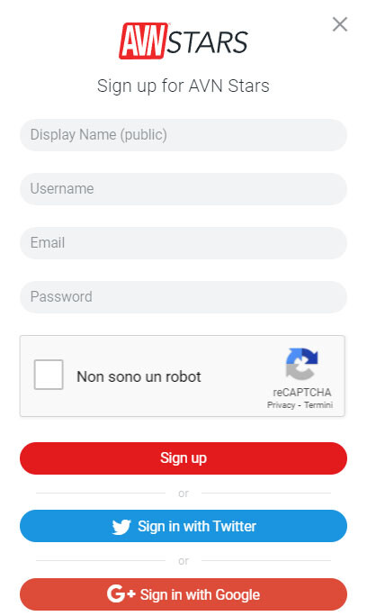 come registrarsi a avnstars