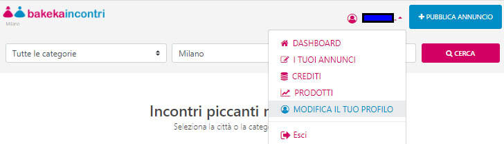 come eliminare il profilo su bakecaincontrii