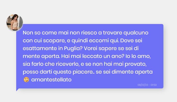 messaggi automatici di bot su cerca mature