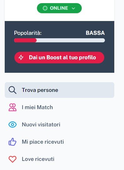 boost e funzioni principali di lovepedia